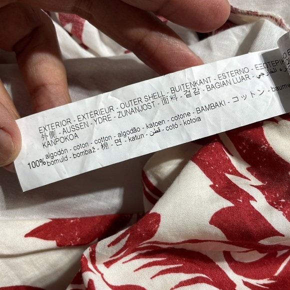 ZARA FLORAL PRINTED MINI SKIRT red/white size L. 2 piece skirt set, mini skirt - Picture 15 of 16